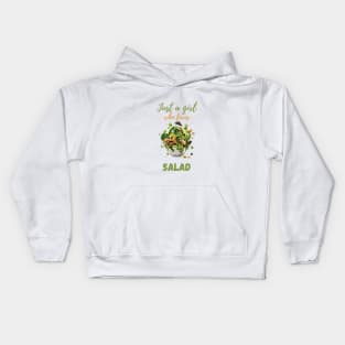 Just A Girl Who Loves Salad Kids Hoodie